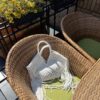 Сумка WOVEN BASKET тоут с бахромой small