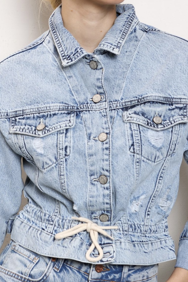 Джинсовая куртка мини SUPER BLUE