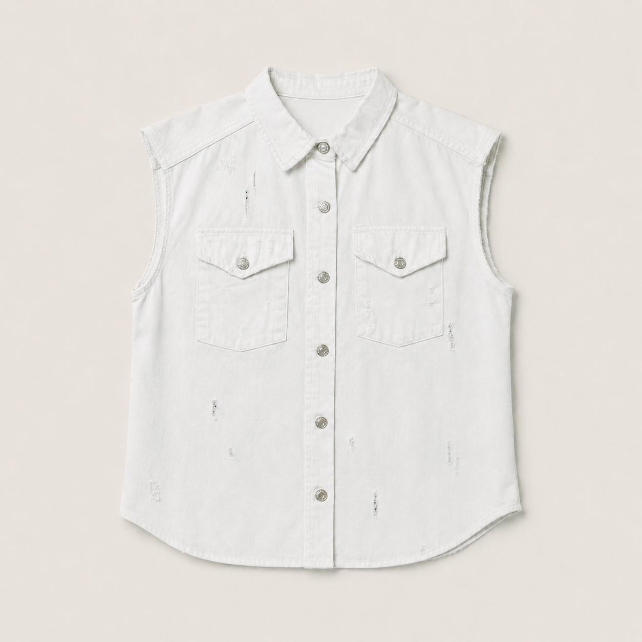 Жилет джинсовый WHITE STRAIGHT
