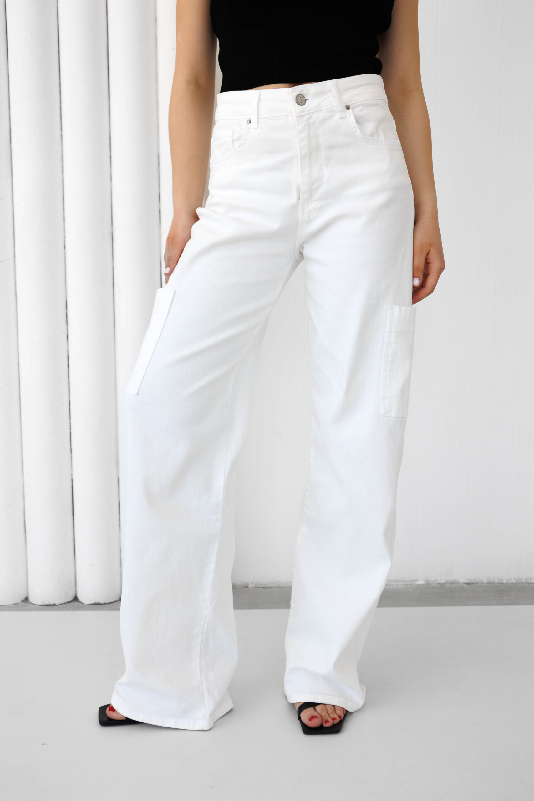 Джинсы WIDE карго прямого кроя