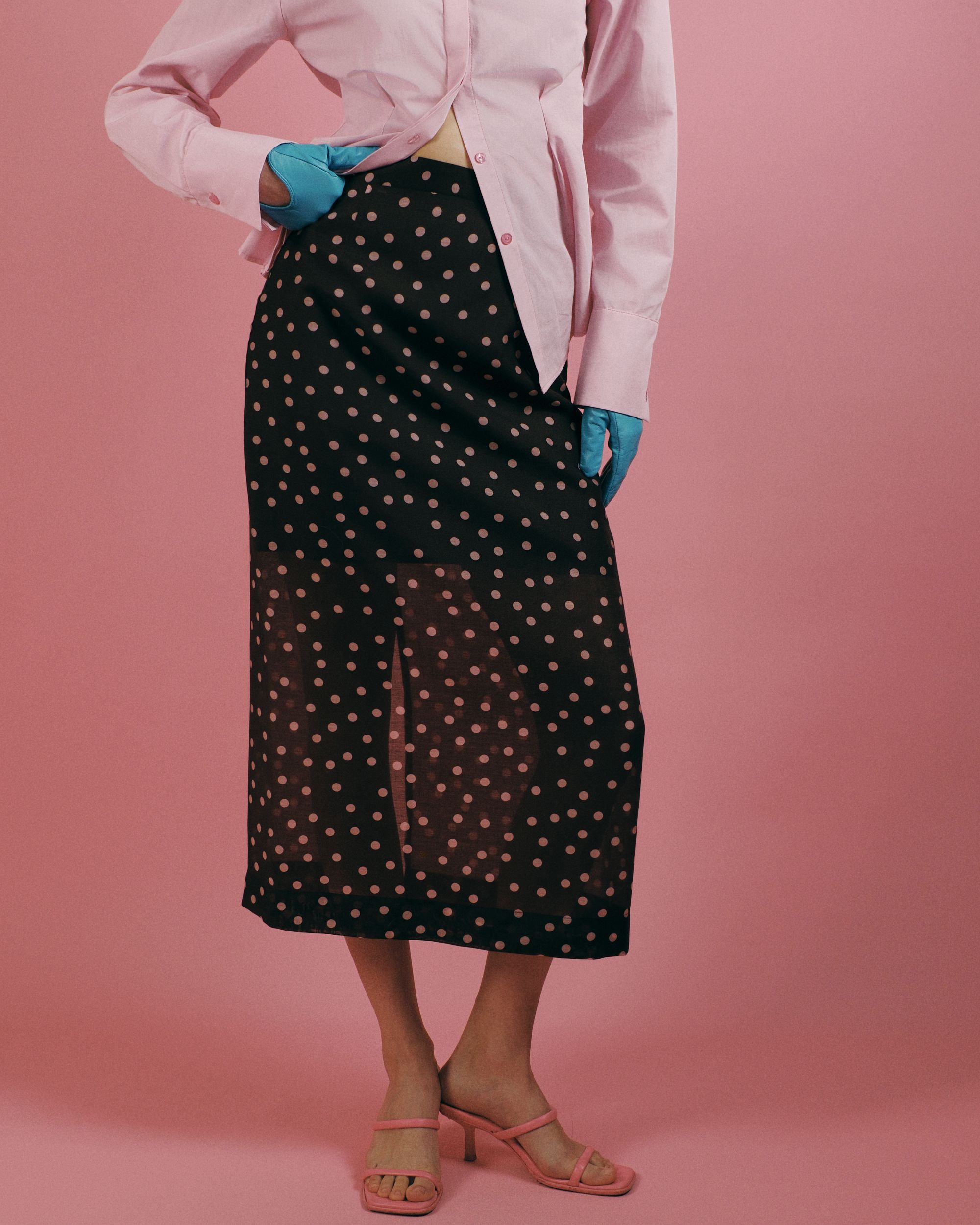 Юбка миди CHARM POLKA DOT