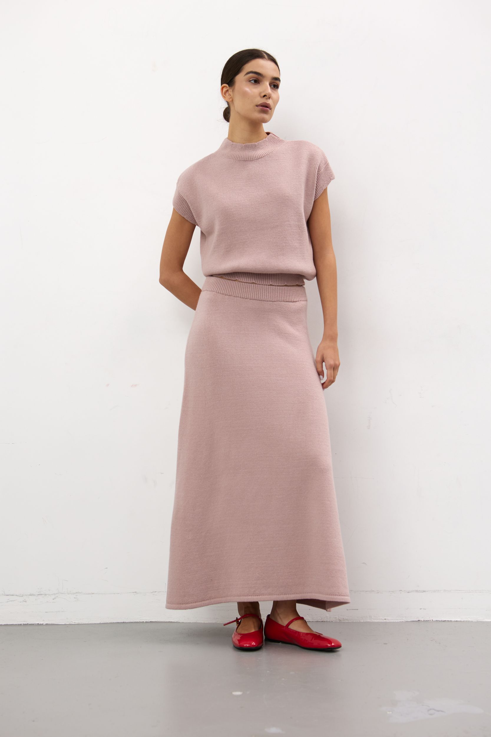 Юбка MARUSYA FLARE DUSTY ROSE