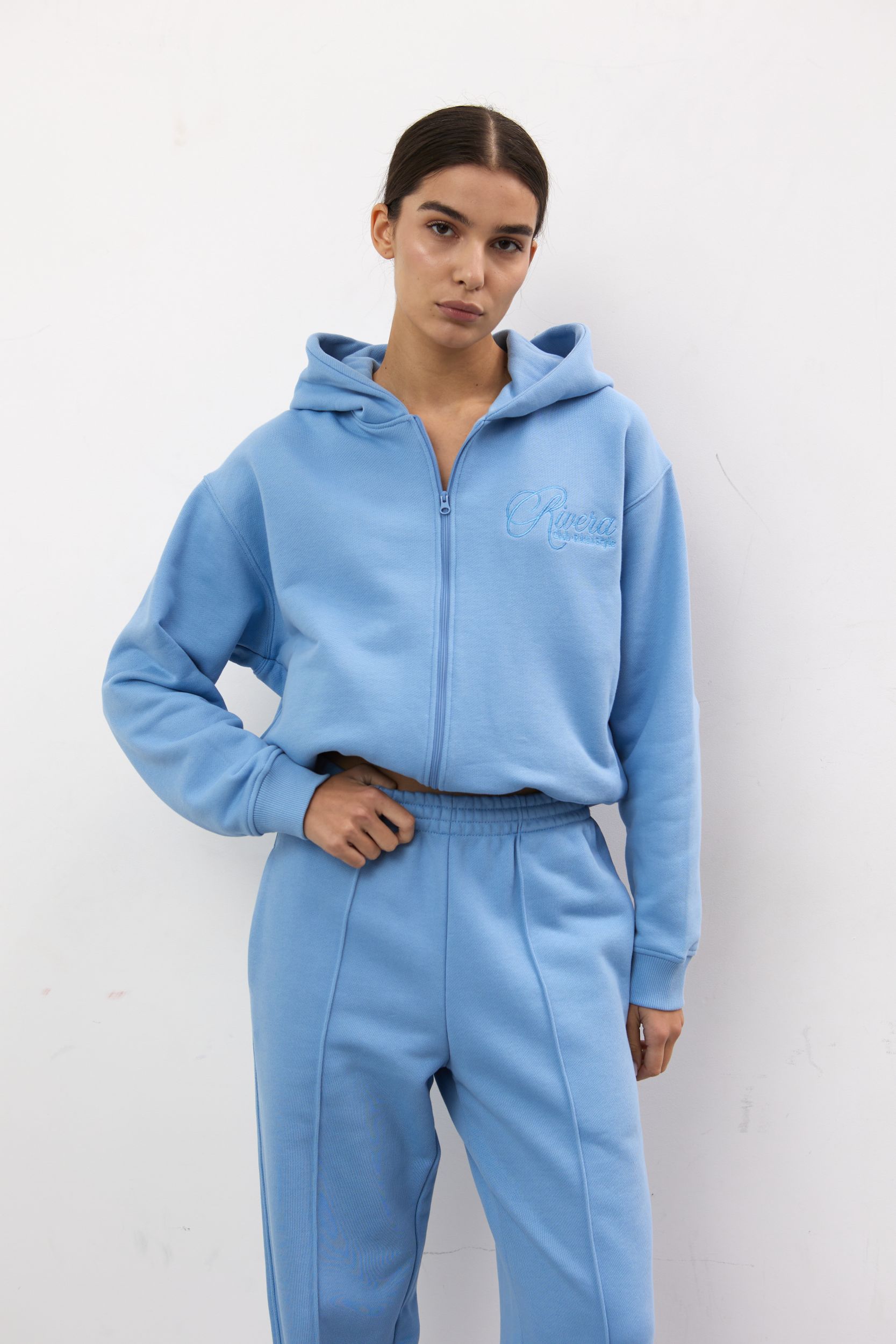 Худи BLUE MINI с выщивкой из хлопка премиум