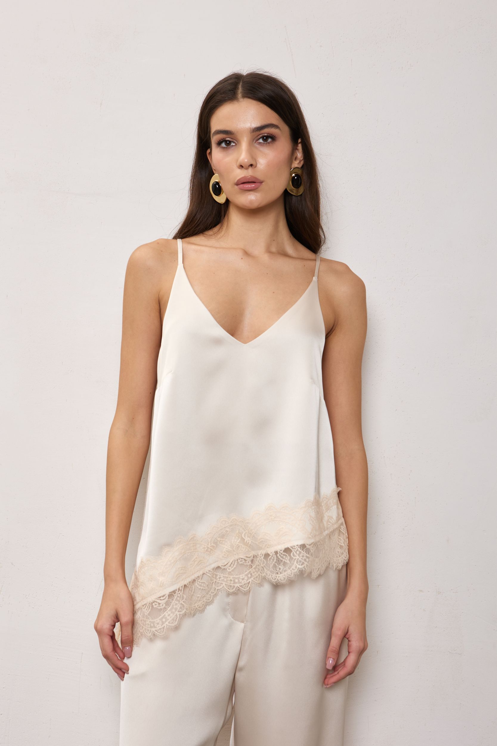 Топ ROMANTIC LACE MINI атласный