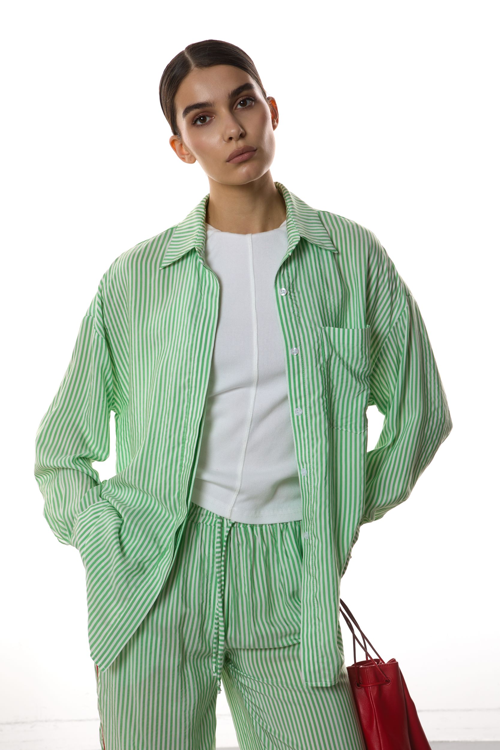 Рубашка BONITA GREEN с вышивкой