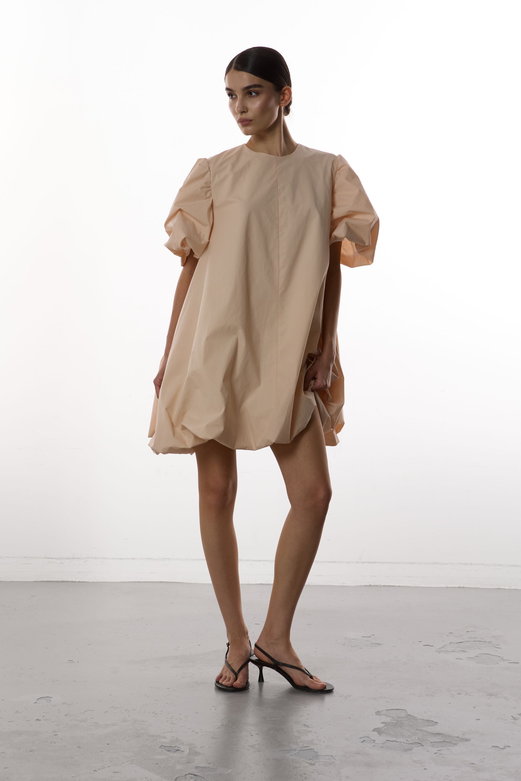 Платье DRESS PUDRA BALLON MINI с объемным рукавом